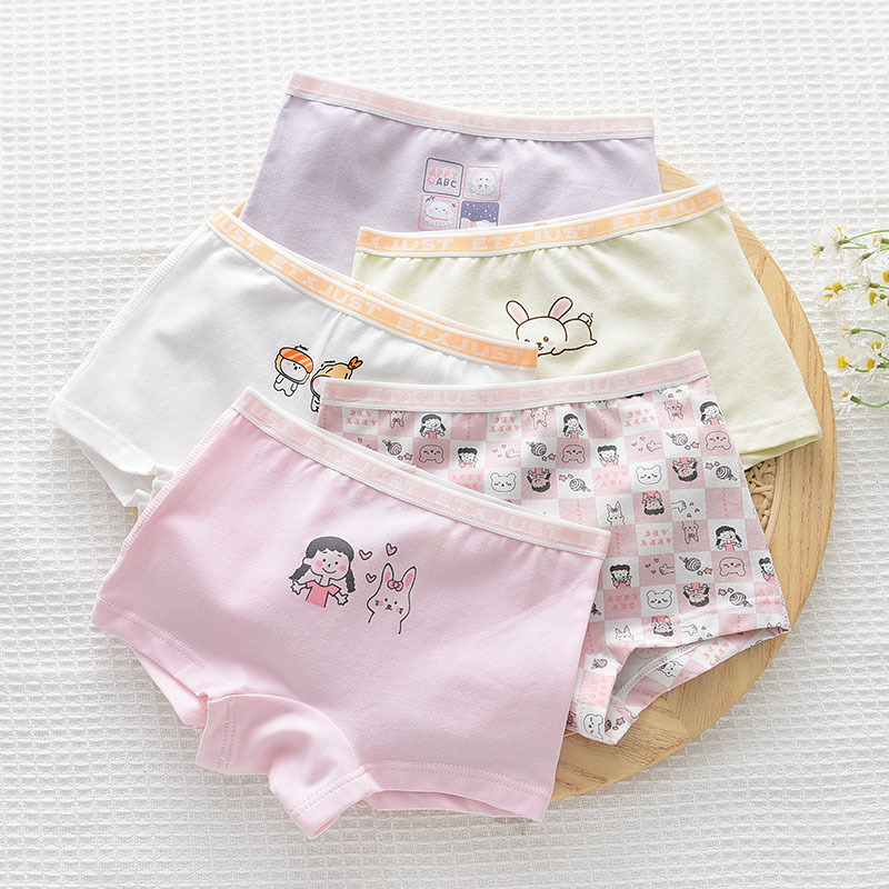 Picture of ETX women's children's underwear girls cotton underwear children's baby boxer shorts baby toddler boxer shorts 5 pieces