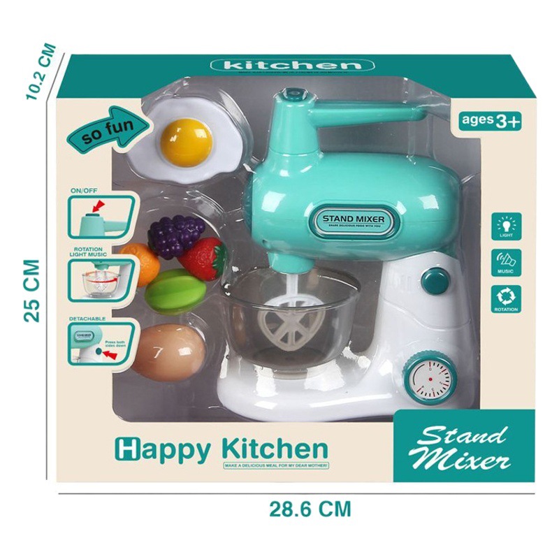New children's play simulation blender puzzle fruit toy kitchen electric juice machine breakfast egg beater
