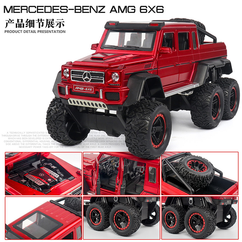 Picture of Foam Box 1:24 Mercedes-Benz G63 6x 6 alloy car model 6 door back force sound and light new Chenghai wholesale