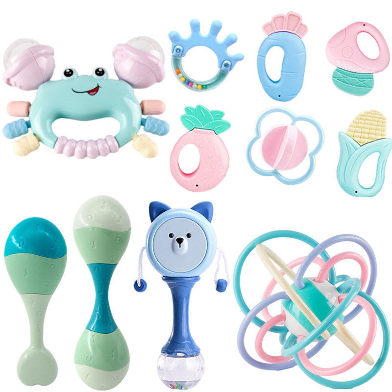 Picture of Hand Rattle Baby Toy 0-1 Year Old Tooth Gel Boiled Baby Newborn Rattle Early Education Children Soothing Early Education