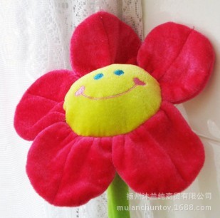 Picture of Wholesale Plush Sunflower Curtain Buckle/Cartoon Flower/Smiley Sunflower/Creative Curtain Buckle/Curtain Clip Plush