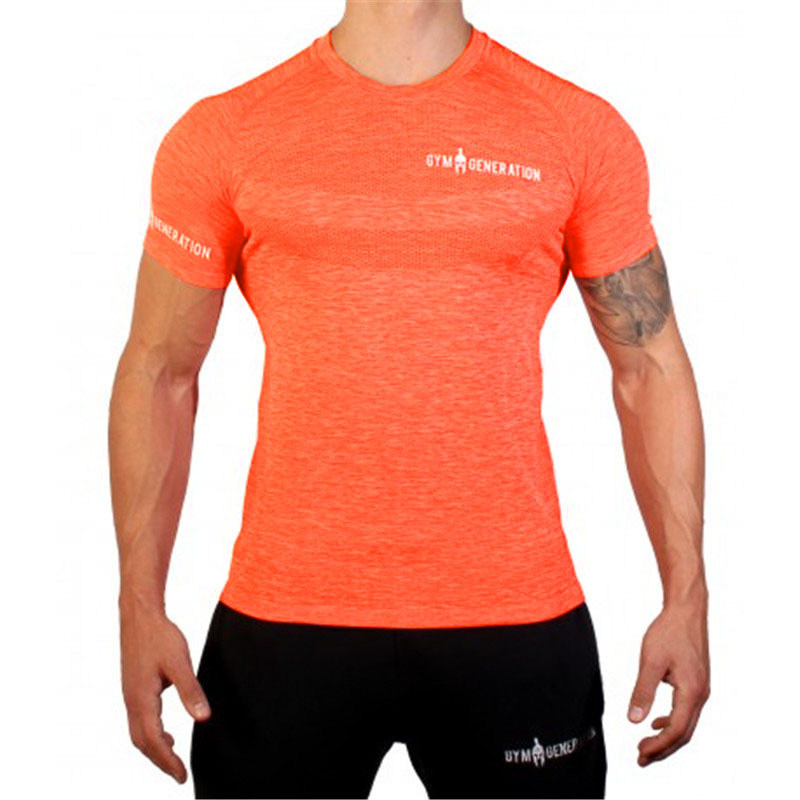 Picture of Muscle Fitness Men's Training Elastic Quick-drying T-shirt Running Suit Room Sports Exercise Quick-drying Short-sleeved Top