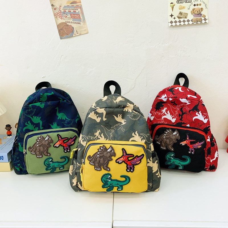 New Kindergarten Baby Bag Fashion Cartoon Little Dinosaur Boys and Girls Backpack for Going Out Casual Small Backpack for Women