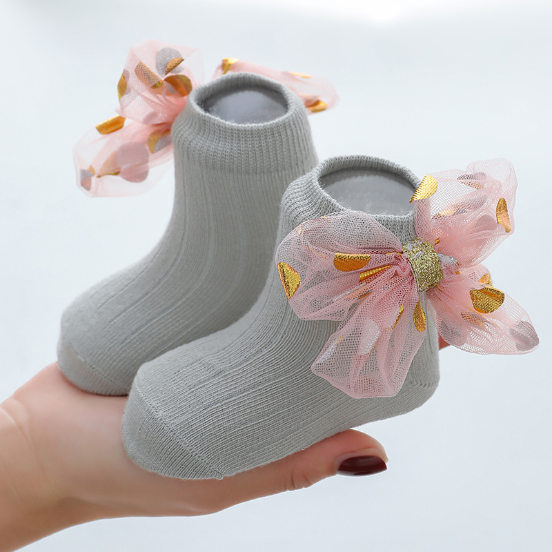 Picture of 23 new baby girl socks Western style girls lace socks lace baby Princess socks bow children dance socks