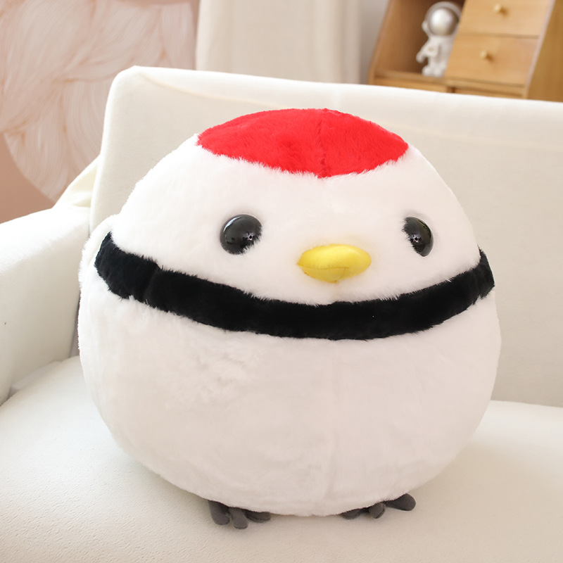 Picture of Bobby Bear Round Ball Eagle Plush Toy Red Crowned Crane Doll Bird Doll Large Claw Doll Cross Border
