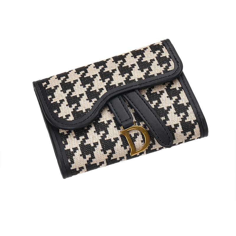 Picture of European and American Retro Small Wallet Women's New D-button Wallet Student Multi-functional Large Capacity Foreign Trade Cross-border Change Card Bag