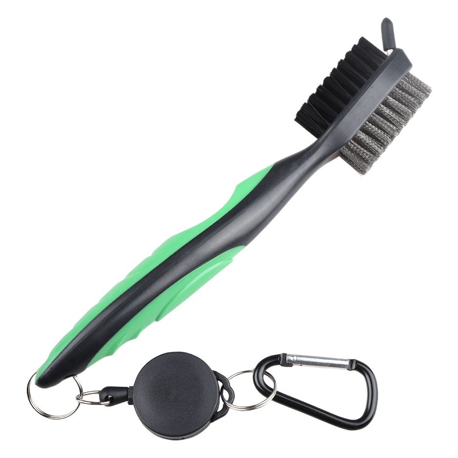Golf Club Cleaning Brush Club Head Cleaning Tool Double-Sided Brush Three-Use Club Cleaning Brush Golf Accessories