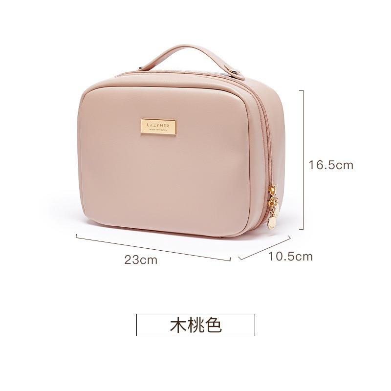 Picture of Popular PU leather cosmetic bag multi-functional home Travel storage bag portable portable makeup toiletries storage bag
