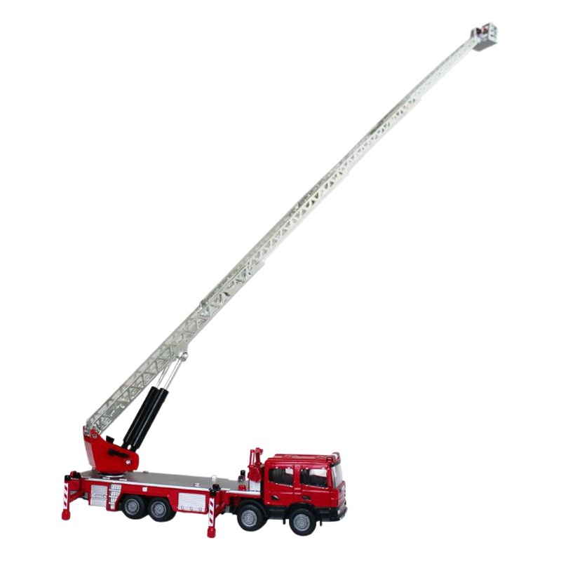 Kaidiwei 625012 ladder fire truck alloy engineering vehicle model alloy ladder car model toy wholesale