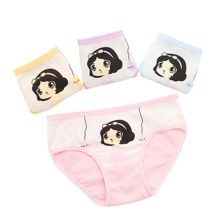 Picture of New candy color 95% cotton children's underwear girls briefs cartoon printed children's underwear wholesale