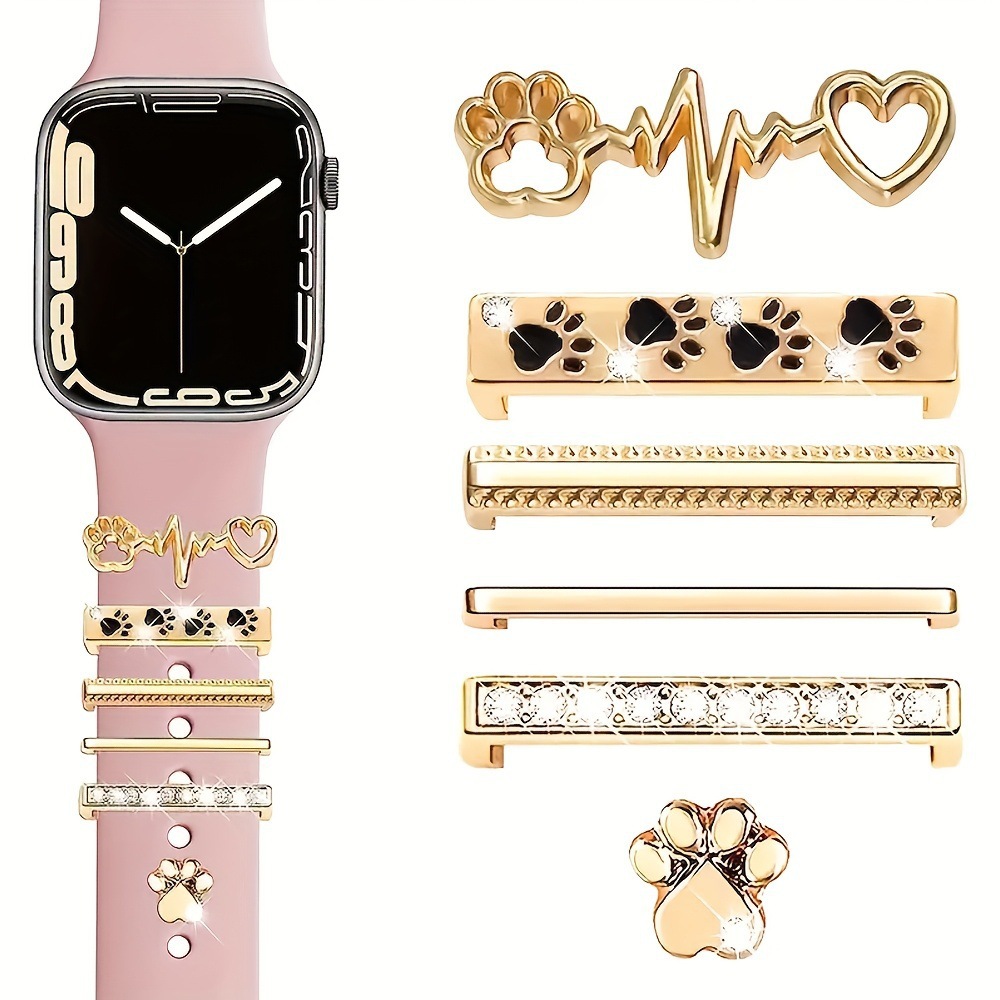 Picture of For Apple Watch Watch Universal Silicone Strap Oil Drop Cat Paw Decoration