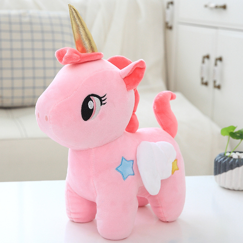 Picture of Angel Unicorn Doll Pony Plush Toy Girl's Heart Doll Lie-Lie Pillow ins Cyber Celebrity Doll