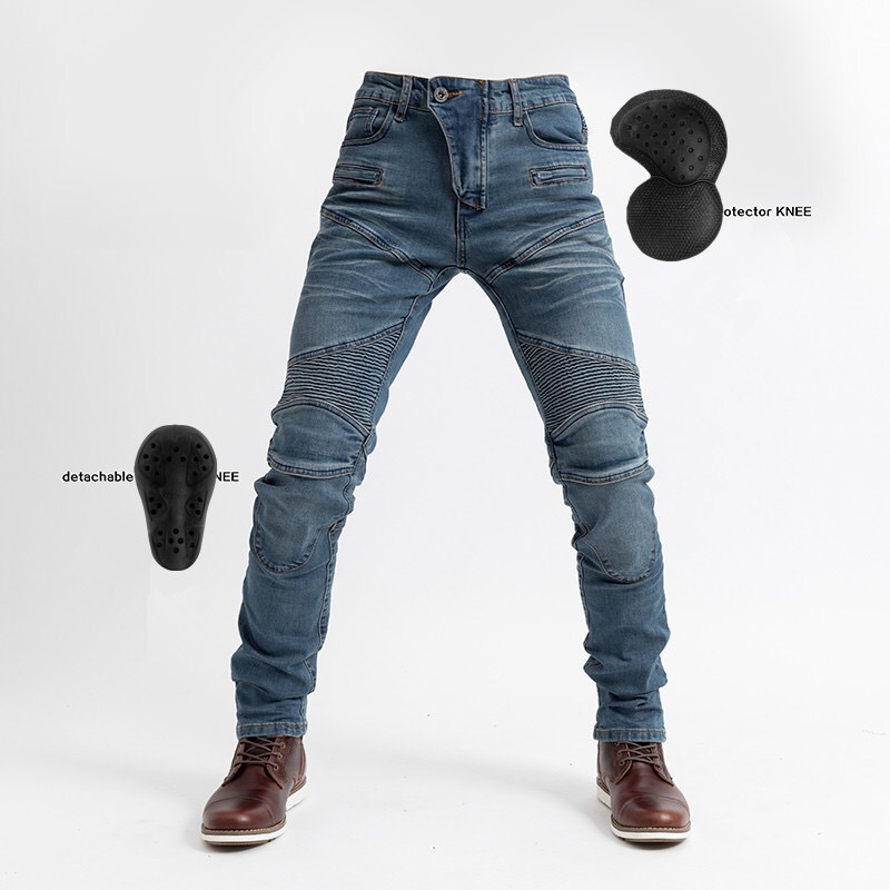 Motorcycle Four Seasons Slim-fit Riding Pants 718 Racing Pants Motorcycle Rider Spring and Summer Anti-fall Pants for Men and Women Upgraded