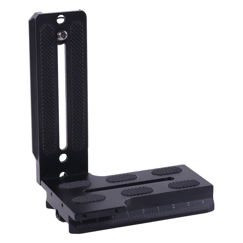 Picture of Universal aluminum alloy vertical clapper desktop bracket L-shaped shadow cloud crane fast-loading plate tripod pan/tilt PU quick-release plate