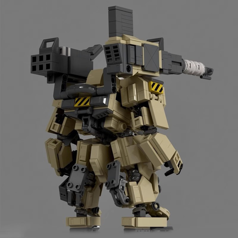 Picture of MOC building blocks compatible with Lego creative suit desert robot inspired Assembly restore EXO Mech small particles men