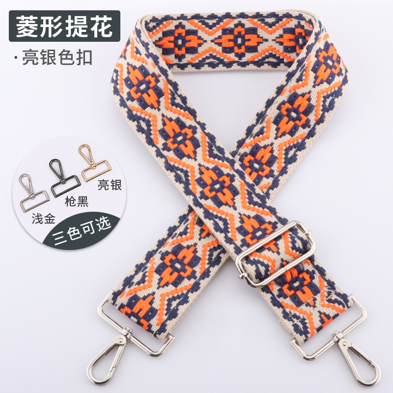 Picture of Cross-Border 5cm Wide Shoulder Strap Bag Strap Crossbody Adjustable Shoulder Strap New Diamond Jacquard Embroider Bag Shoulder Strap in Stock