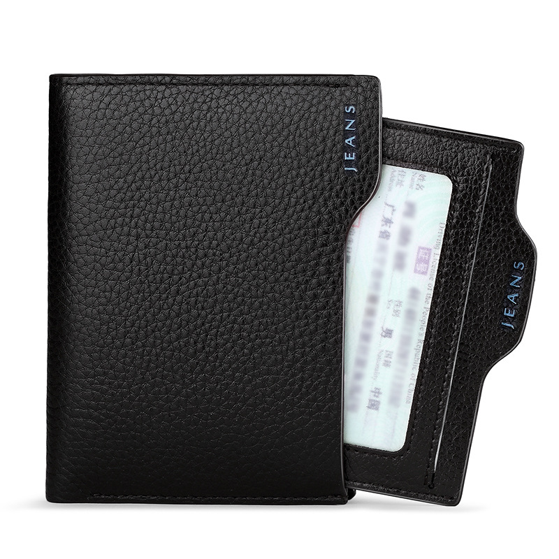 Picture of Emperor Paul Anti-Theft Men's Classy Wallet Men's Zipper Multi-Function Driver's License Men's Genuine Leather Wallet Card Holder