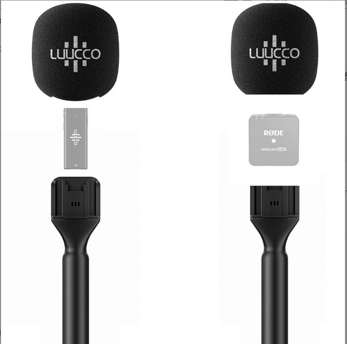 Picture of LUUCCO wireless live broadcast microphone AirWave mini noise reduction radio recording mobile phone camera collar clip