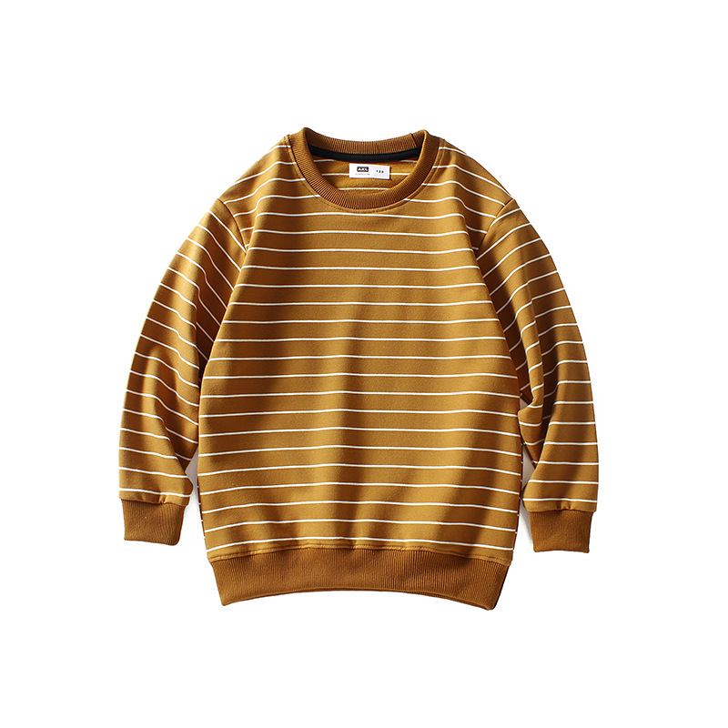Picture of Autumn 2024 Korean version of children's clothing new boys sweater big children's terry striped bottoming shirt children's sweater wholesale