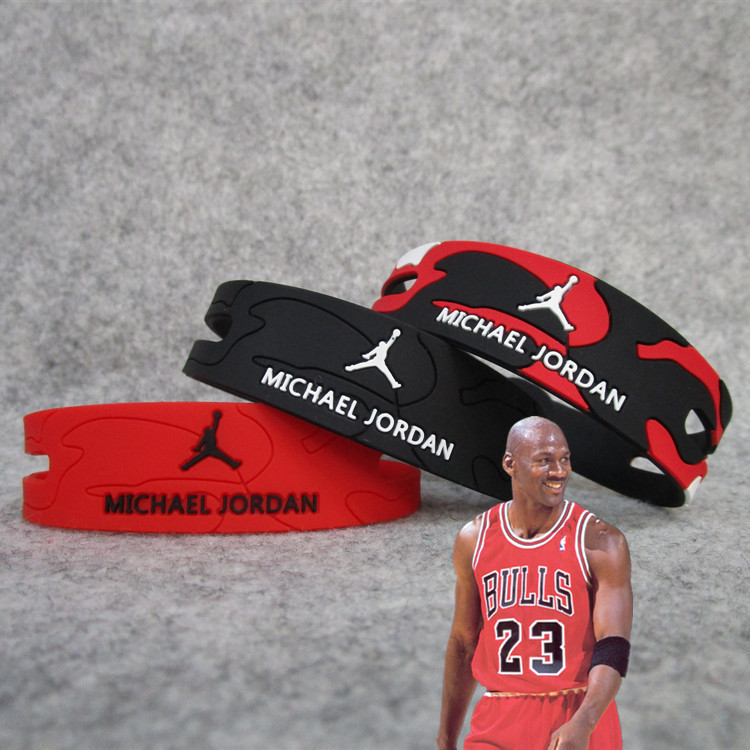 Basketball No.23 Qiao Fei Rendan Long Pattern Gel Dropping Bracelet Silicone Sports Wristband Fans Jewelry Kobe Irving