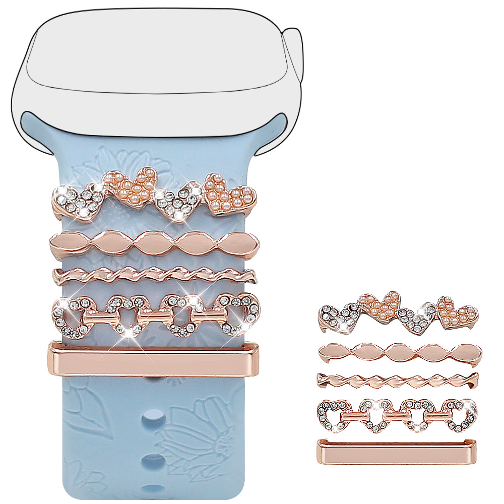 Picture of For Apple Watch Watch Apple Watch Universal Silicone Strap Diamond Dragonfly Love