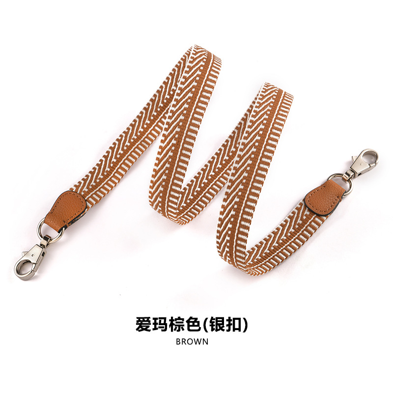 Picture of MHS-F-30H Home 2.5CM Ribbon Vegetable Basket Wide Shoulder Strap Kelly Canvas Bag with Shoulder Crossbody Lightweight