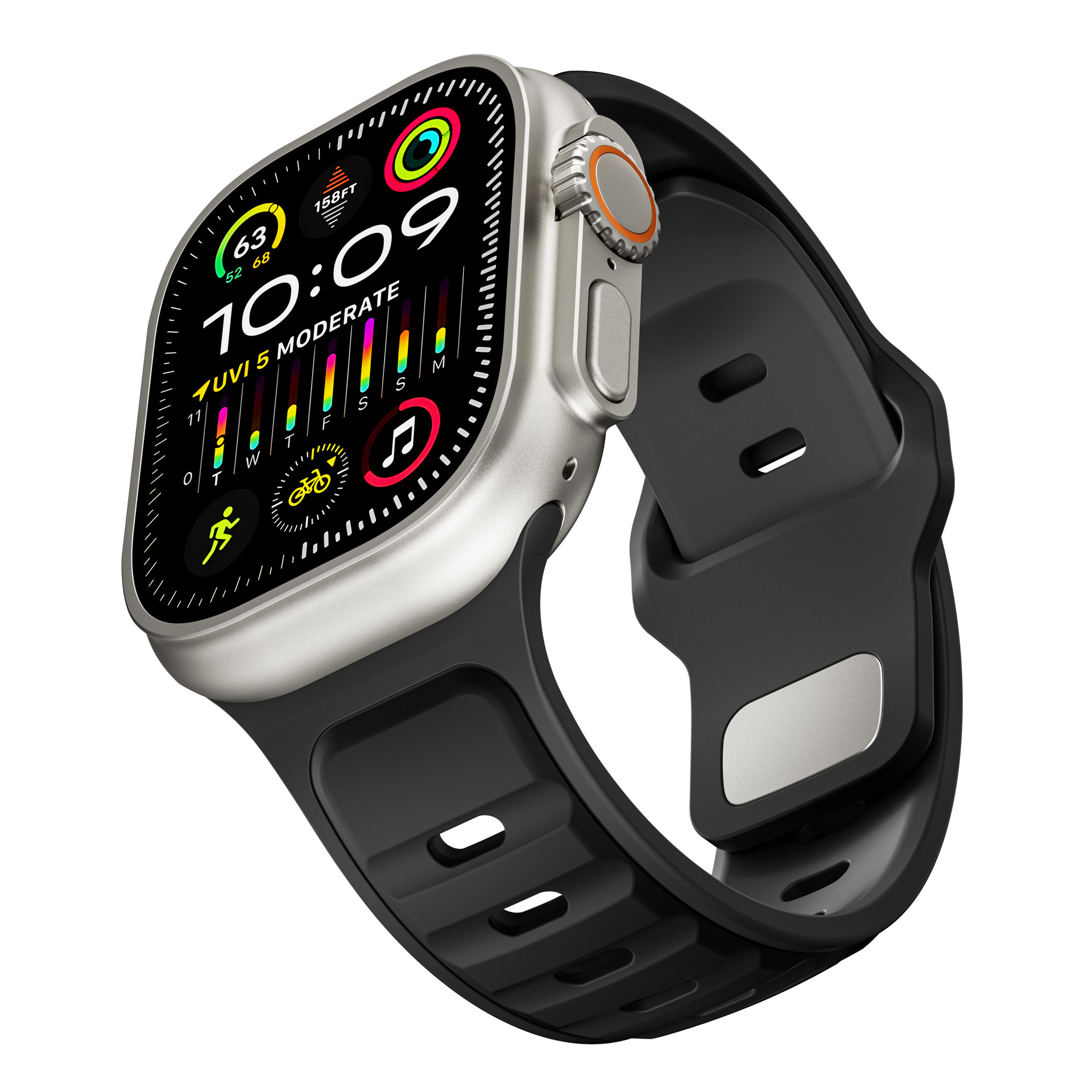 Picture of For Apple Watch Silicone Strap appleiwatchS10 Generation 9Ultra Norman Two Color Watch Strap Wholesale