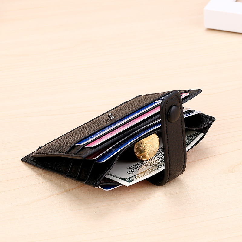 Picture of Card Holder Men's Genuine Leather Ultra-thin Compact Card Holder Mini Multi-position Driver's License Card Holder Exquisite High-end Card Holder for Women