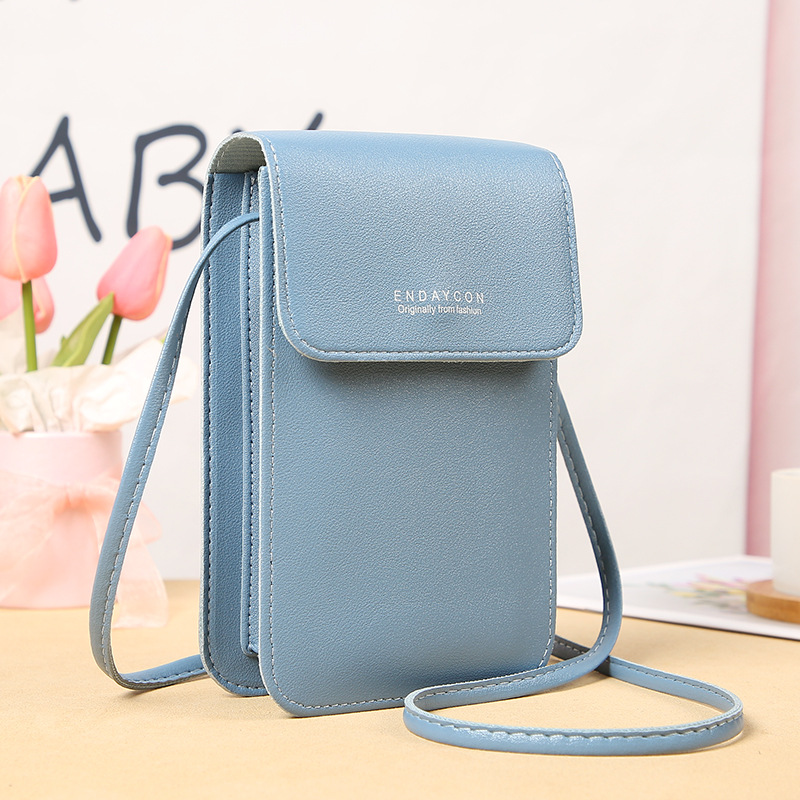 Picture of New Mobile Phone Bag for Women Korean Style Fashionable Multi-Functional Crossbody Shoulder Bag Zipper Solid Color Simple Mini Versatile Wallet