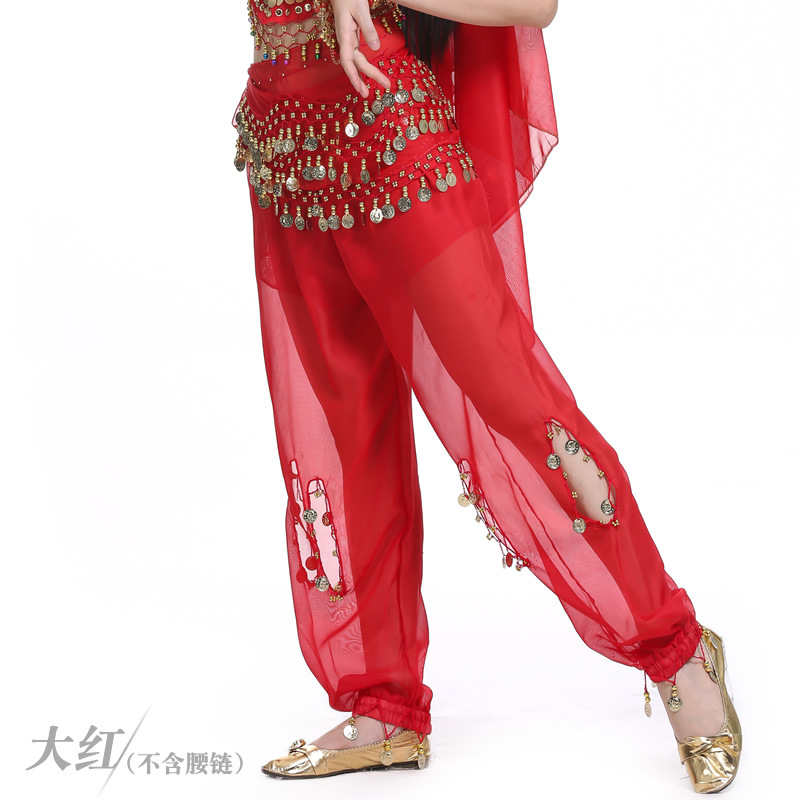 Picture of Dancer coin hanging knickers belly dance performance stage focus super stunning hollow performance dance pants dance pants