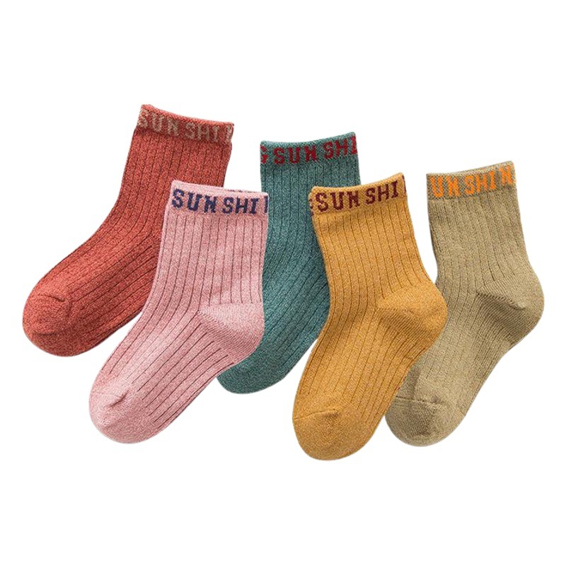 2020 Spring and Autumn New Cartoon Children's Socks Cotton Boys and Girls Mid-Tube Socks Student Warm Baby Socks Manufacturer Wholesale