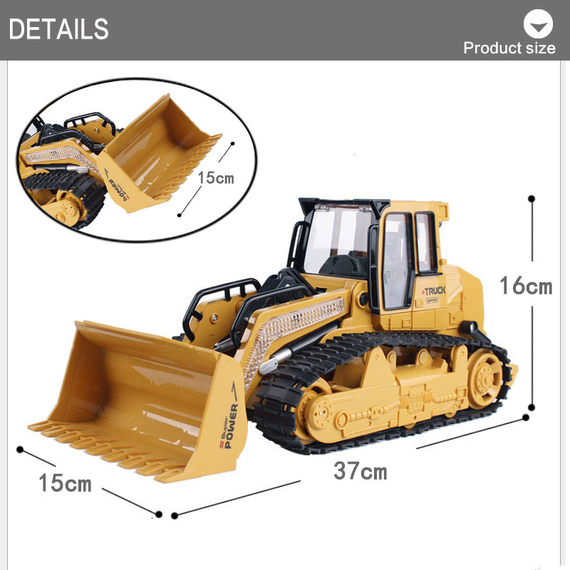 Picture of Cross-border children's toy car model 2.4g remote control bulldozer excavator electric engineering car wholesale
