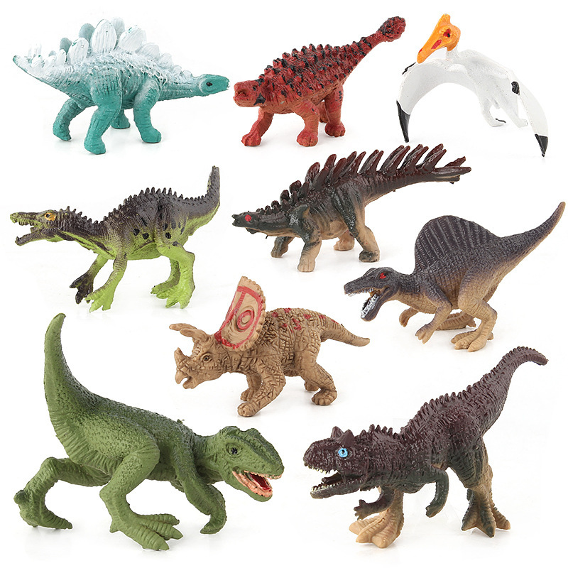 Picture of Jurassic dinosaur model 12 set mini simulation animal model plastic toy gift foreign trade hot sale