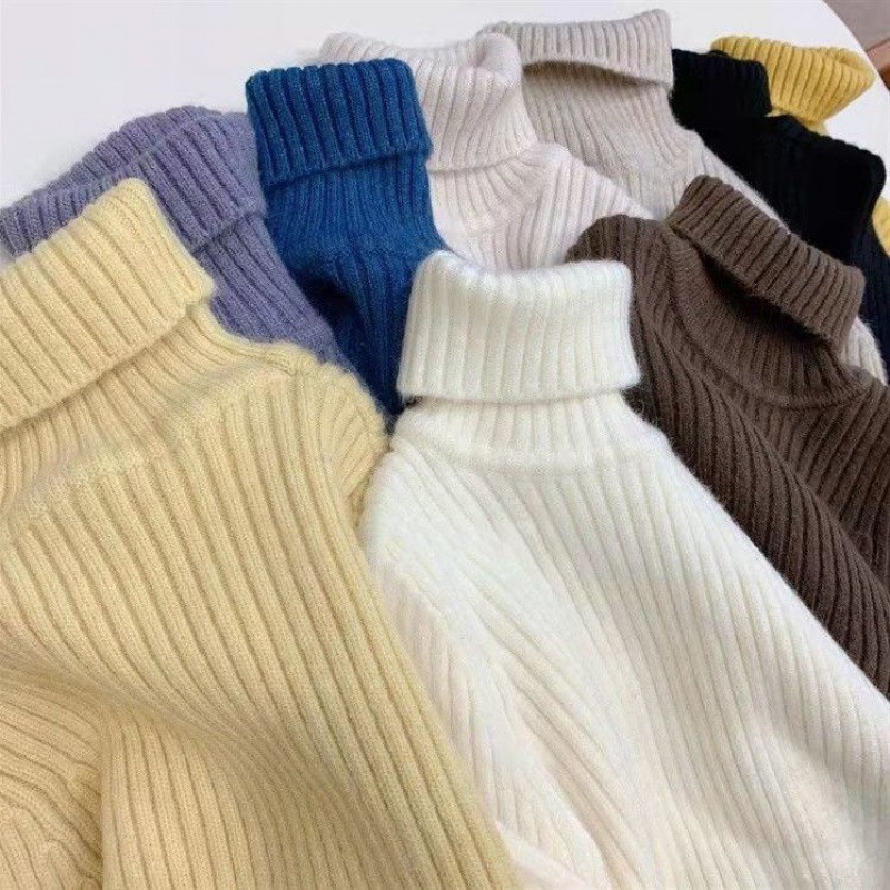 Picture of [in stock] autumn and winter children's high collar base sweater thick winter boys and girls sweater baby warm