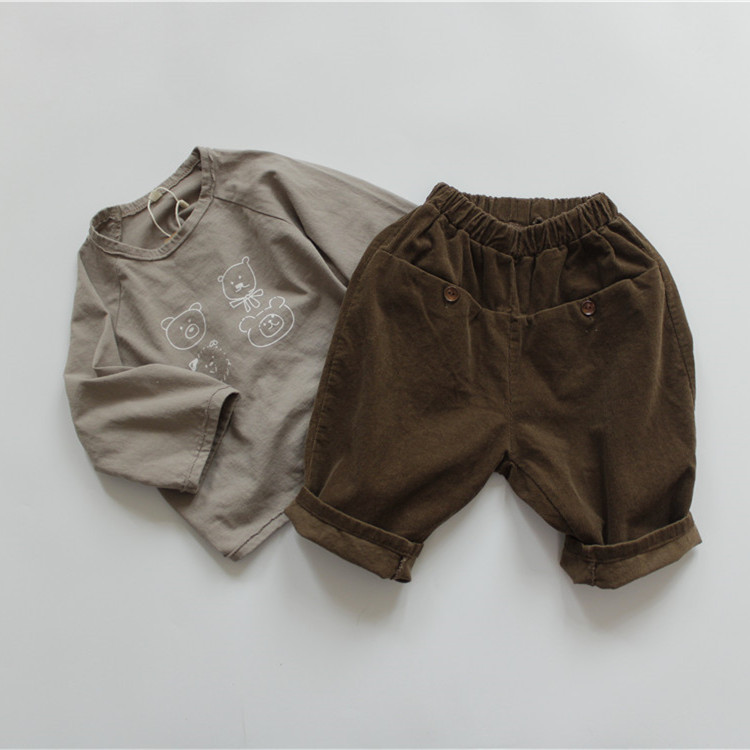 Picture of 2024 Autumn Children's T-Shirt Long Sleeve Children's Bottoming Shirt Korean Style Round Neck Top Boys and Girls Loose Casual