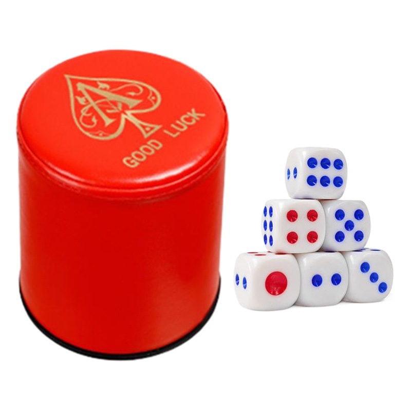 Leather dice dice cup set bar KTV creative personality game dice fashion brand color Cup cute sieve Cup