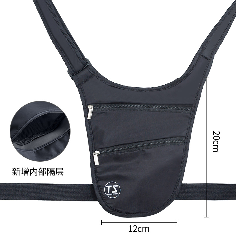 Picture of Breathable Sports Leisure Canvas Invisible Body-Fit Anti-theft Body-Fit Bag Men's and Women's Travel Riding Multi-functional Ride Backpack