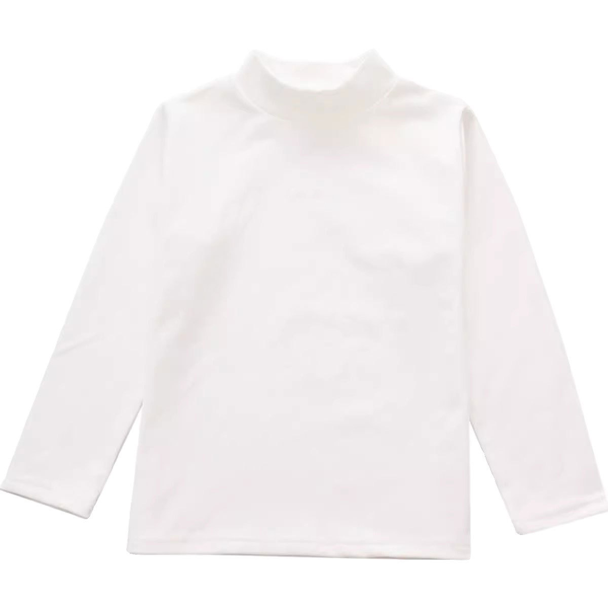 Picture of Boys and Girls Half Turtleneck German Velvet Bottoming Shirt Autumn and Winter Inner Wear Children's Medium High Collar Plus Velvet All-In-One Velvet Top Wholesale