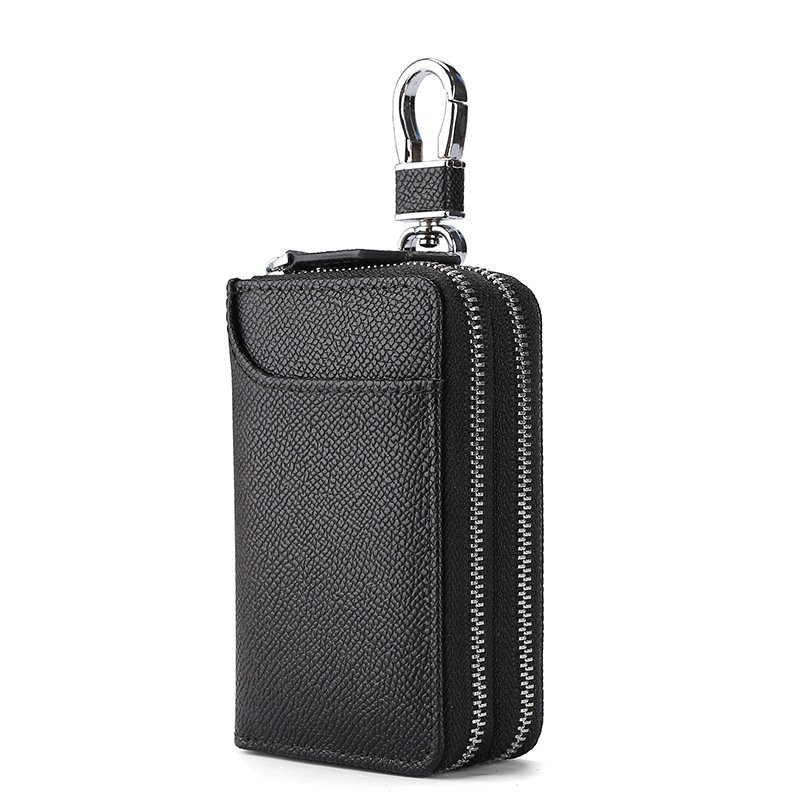 Picture of New leather key bag men's wholesale universal car key protective cover multi-function card bag home key buckle women