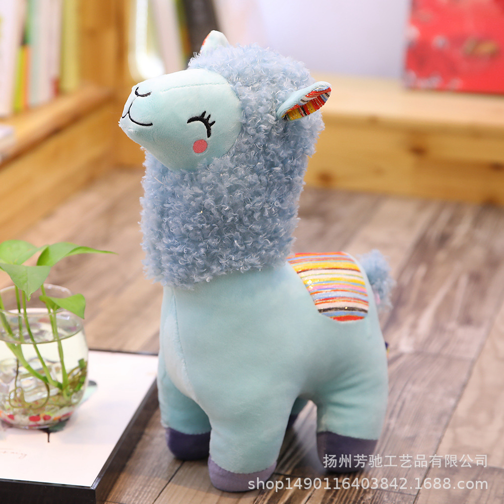 New Cartoon Plush Toy Squinting Alpaca Dropshipping Handmade