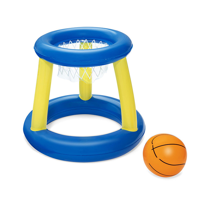 Picture of Boys and girls baby swimming pool water supplies inflatable basketball stand children's water interactive shooting football door game disc
