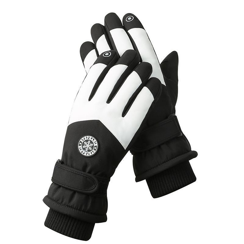 Picture of Men's and Women's Couple's Winter Skiing Outdoor Riding Warm Cold-proof Windproof Waterproof fleece-lined Thickened Touchscreen Gloves