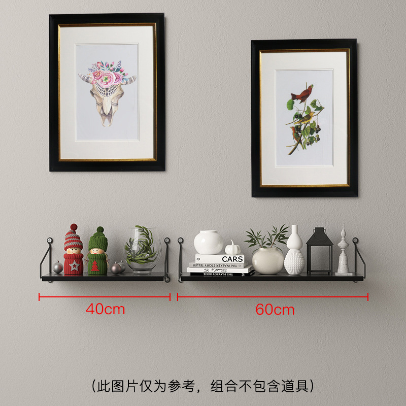 Picture of Punch-free Wall Storage Rack Bedside Projector Laminated Board Wall Hanging Board Living Room Wall Hanging Board
