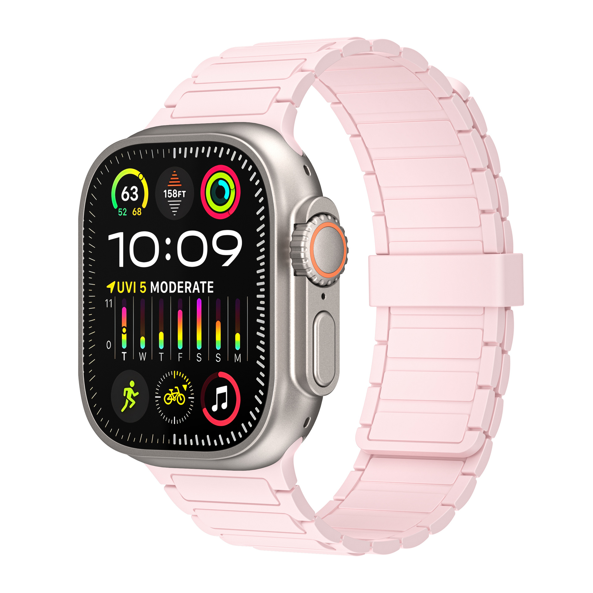 Picture of Suitable for Apple Watch Magnetic Silicone Strap Appleiwatch10 Generation S9U Magnetic Loop Strap Tool Style