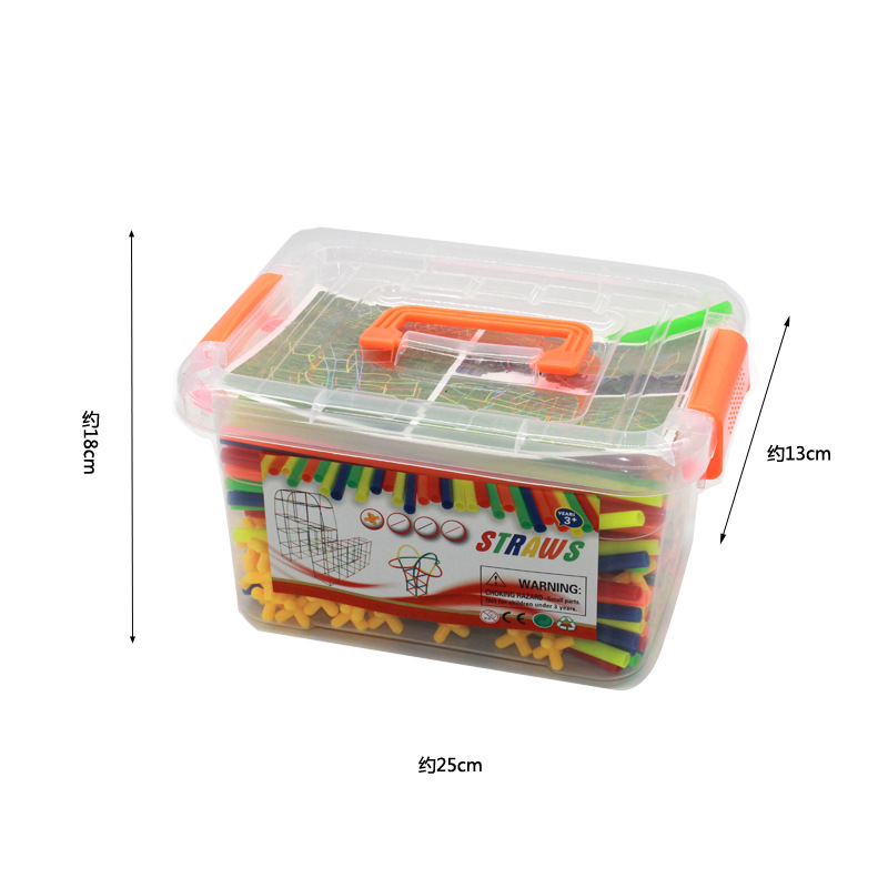 Picture of Yiwu foreign trade toys creative 4D straw assembly block kindergarten children's toys early education 3-7 years old diy