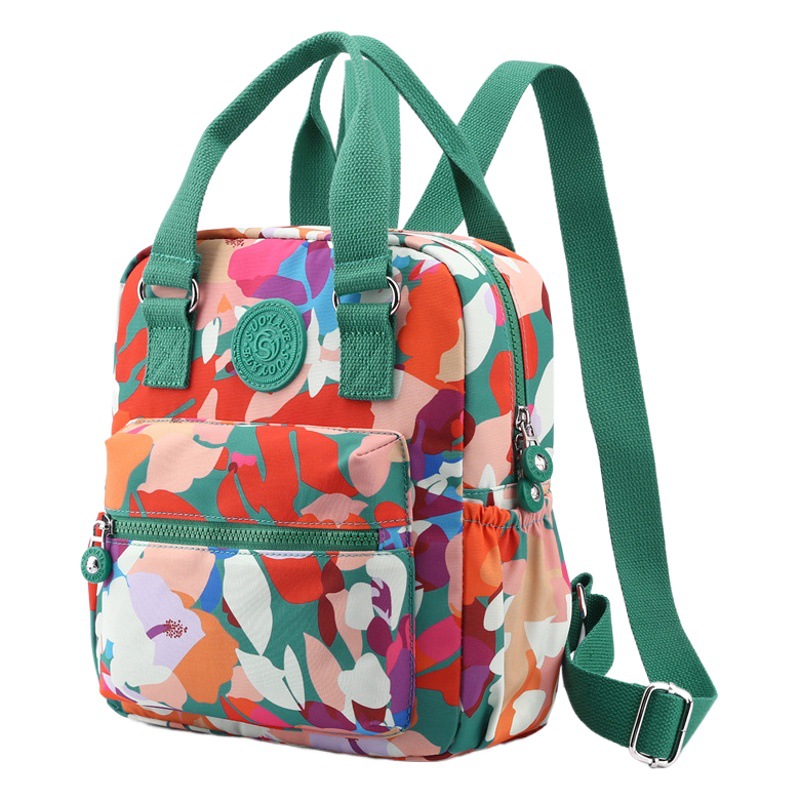 Simple Schoolbag Printed Backpack High-end Women's Portable Waterproof Backpack Large Capacity Shoulder Bag Cross-Border