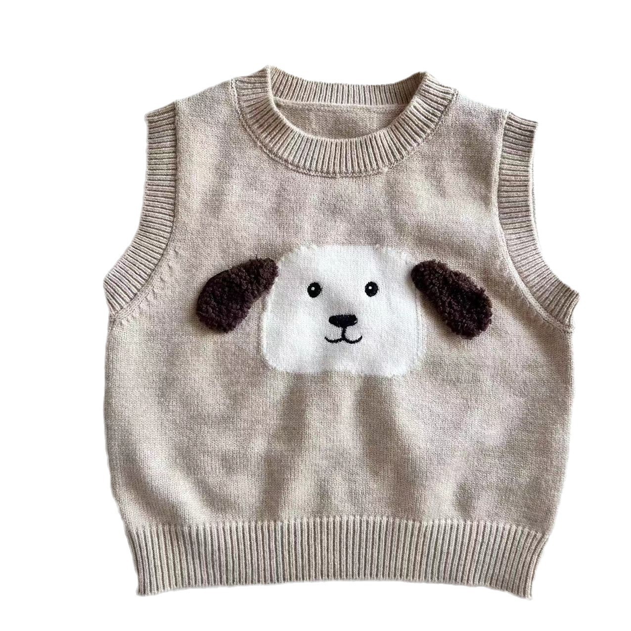 Picture of 2024 New Autumn and Winter New Children's Sweater Vest Turtleneck Round Neck Cartoon Men's and Women's Baby Simple Knitted