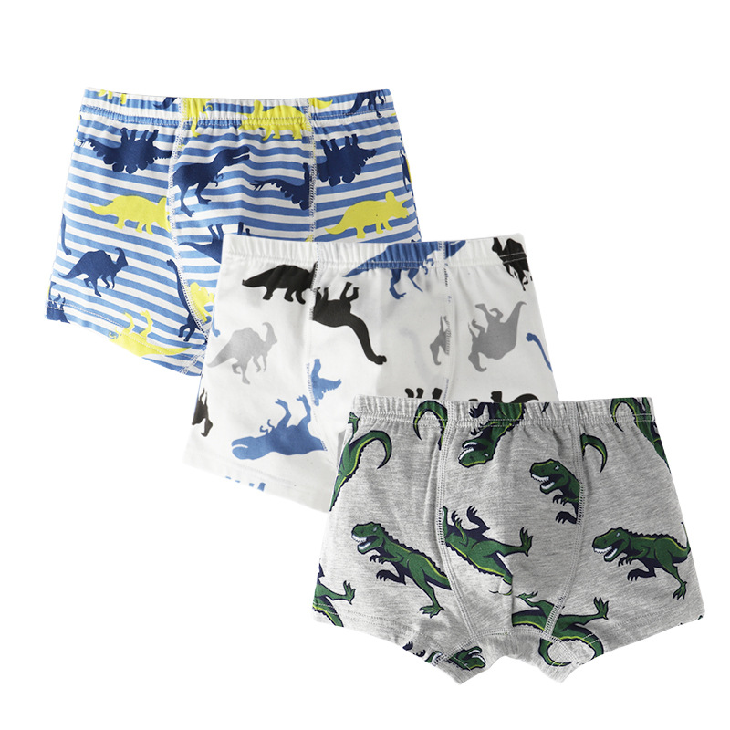 Picture of Children's Underwear Dinosaur Boys Four Corners Boys' Cartoon Shorts Pupil Boys 1-3-12 Years Old Boxer Panties