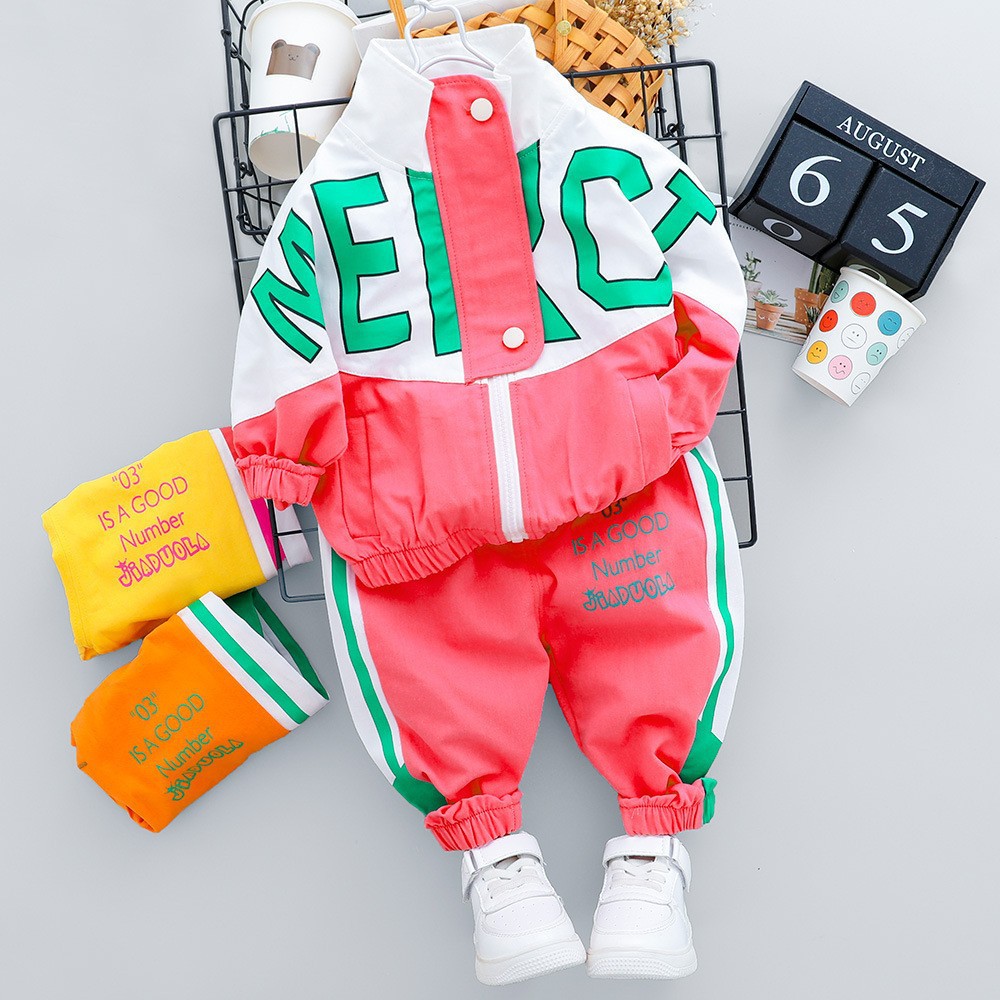 Picture of Korean version of the Spring and Autumn new men's and women's leisure sports version of the long sleeve suit foreign trade children's baby clothing a generation of hair
