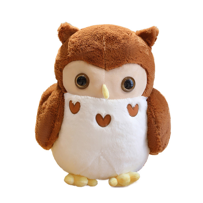 Picture of Simulation Owl Doll Cute Eagle Plush Doll Realistic Night Owl Night Owl Bald Eagle Doll Props
